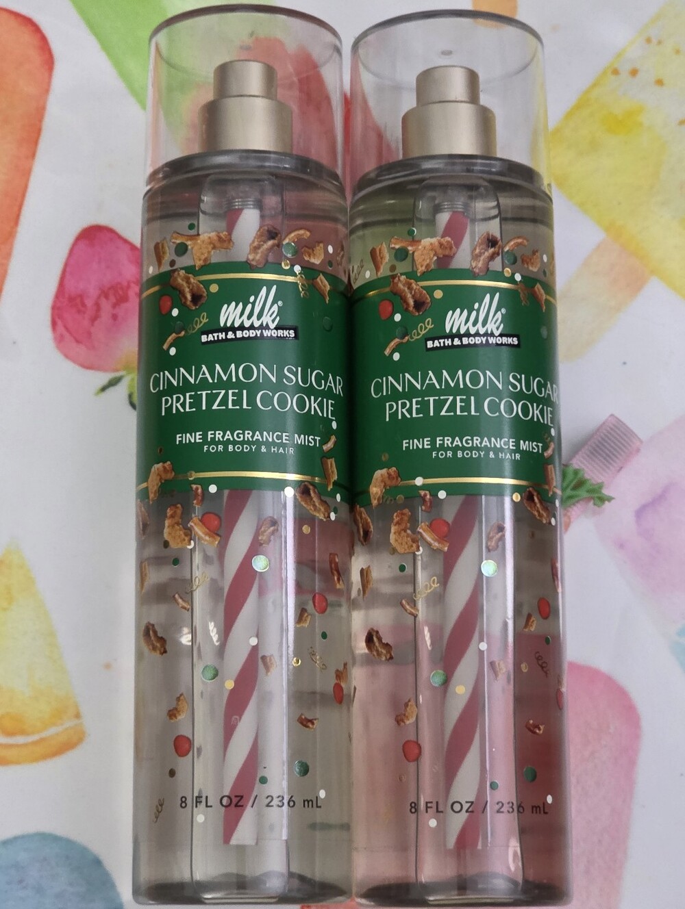 Bath & Body Works Milk Bar Cinnamon Sugar Pretzel Cookie Mist Set of 2 NEW RARE